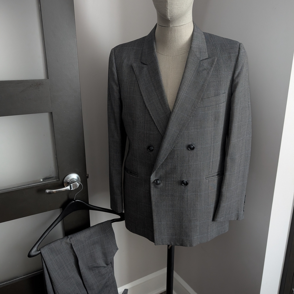 SOLD // Harve Benard Grey Double-Breasted Suit